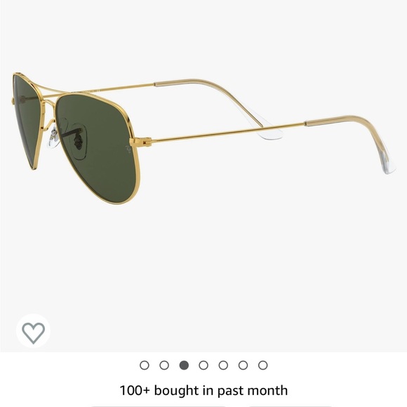 Ray Ban Small shrunken aviators 52 mm gold frames with crystal green len… - Picture 7 of 15